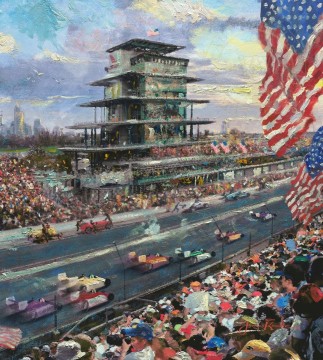  Kinkade Pintura - Circuito de Indianápolis 100 Thomas Kinkade